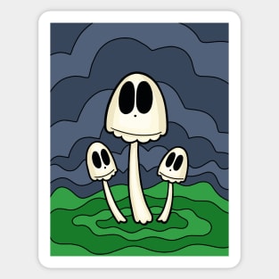Ghost Choral Mushrooms (Not A Real Mushroom) Sticker